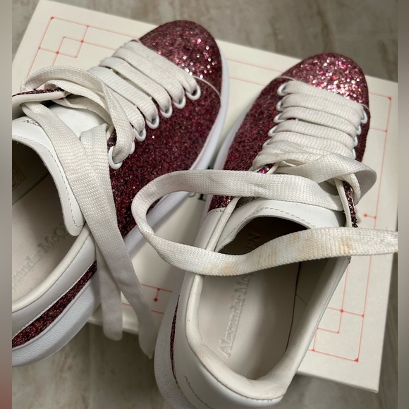 Alexander McQueen Glitter pink sneakers— worn twice! - Picture 4 of 12